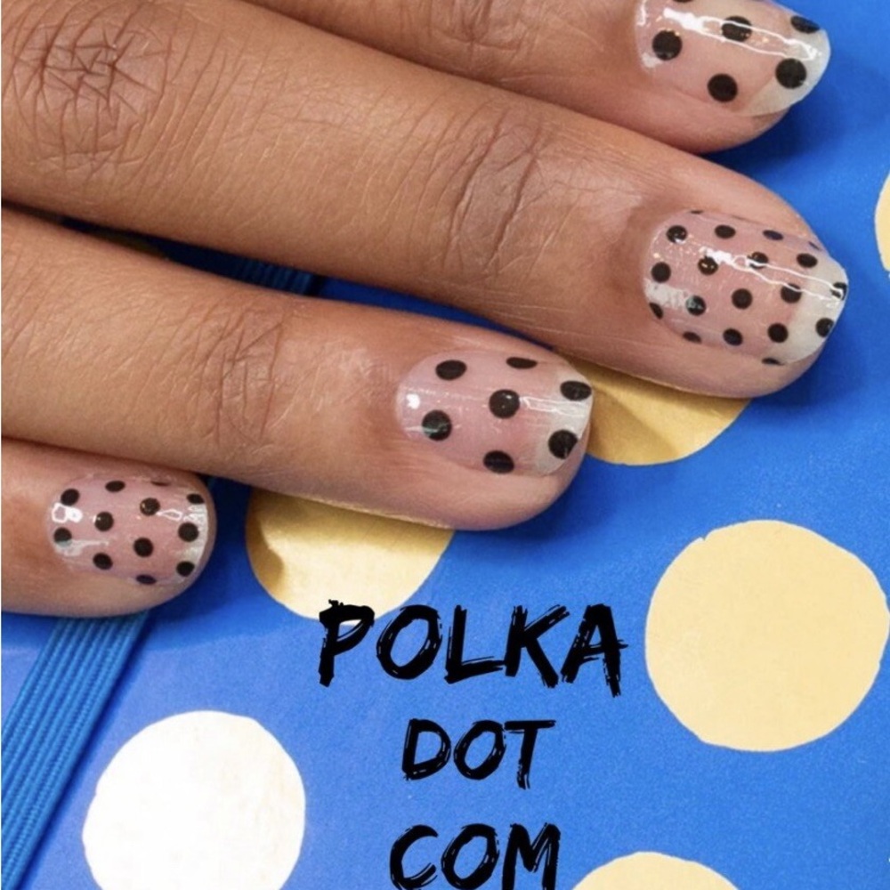 Color Street Polka Dot Com RETIRED Nail Strips CLEAR OVERLY ONLY